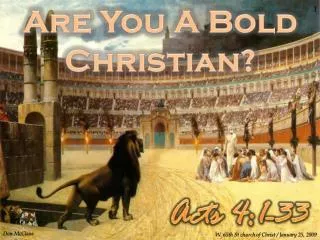 Are You A Bold Christian?