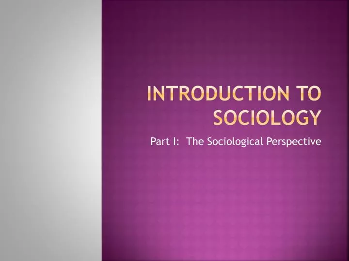 introduction to sociology