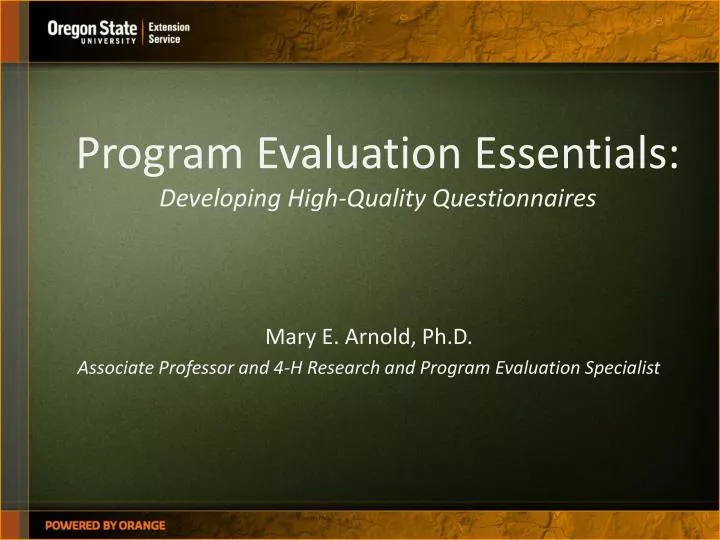 program evaluation essentials developing high quality questionnaires