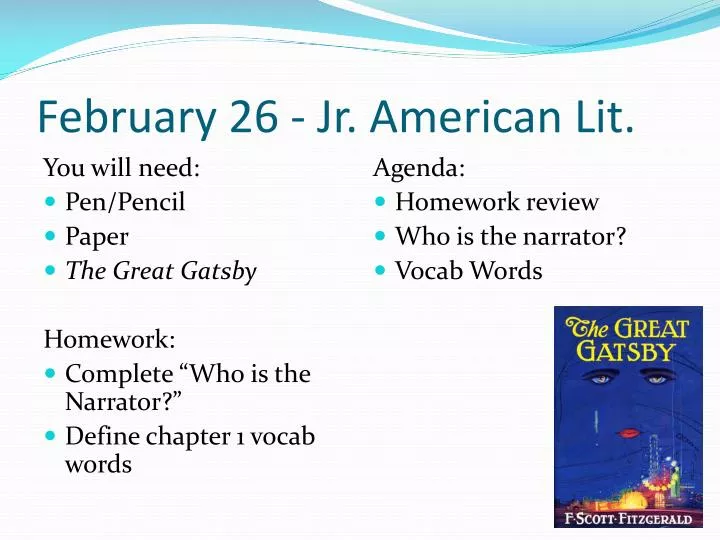 february 26 jr american lit