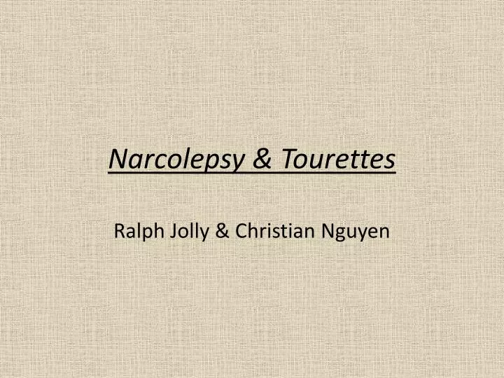 narcolepsy tourettes