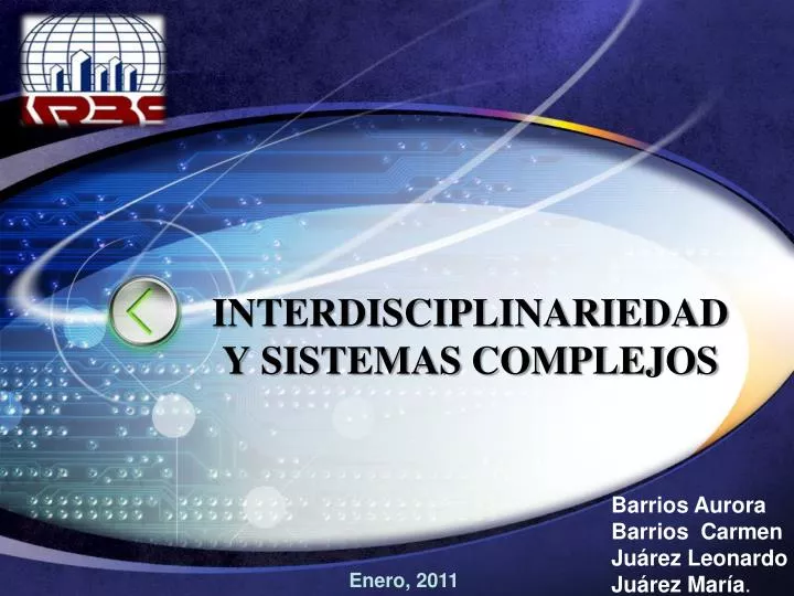 interdisciplinariedad y sistemas complejos