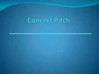 concert pitch