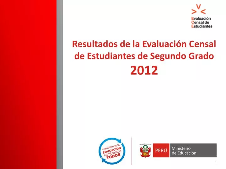 resultados de la evaluaci n censal de estudiantes de segundo grado 2012