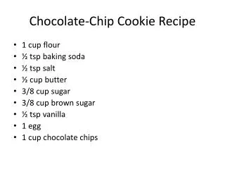 Chocolate-Chip Cookie Recipe