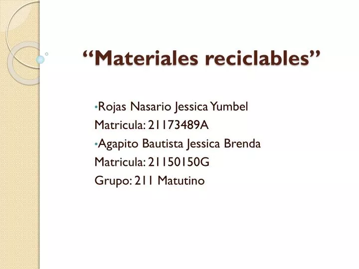materiales reciclables
