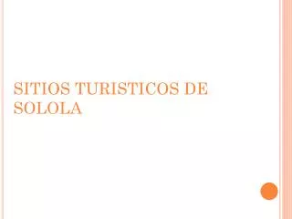 sitios turisticos de solola