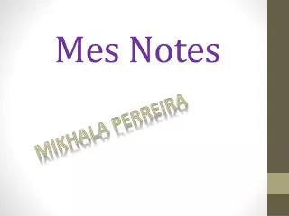 mes notes