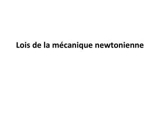 lois de la m canique newtonienne