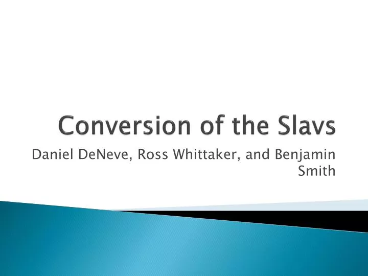 conversion of the slavs