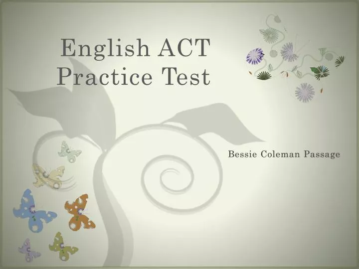 english act practice test