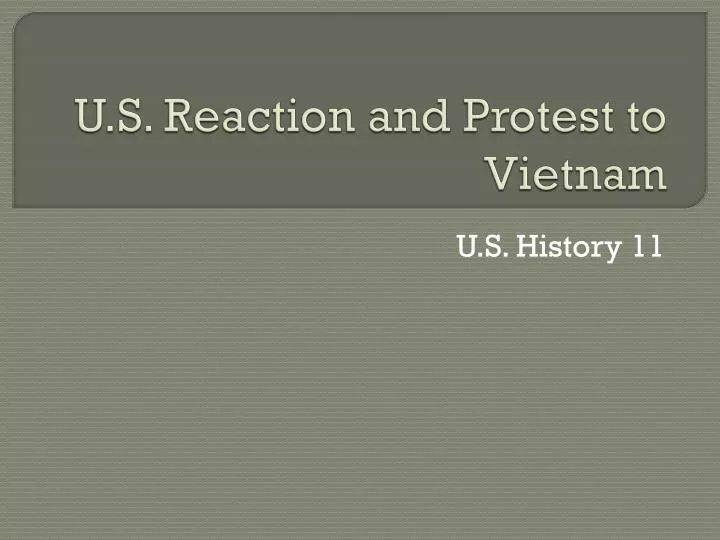u s reaction and protest to vietnam