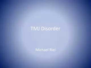 TMJ Disorder