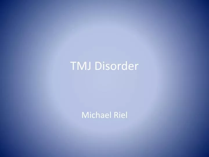 tmj disorder