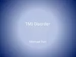 TMJ Disorder - slide 1