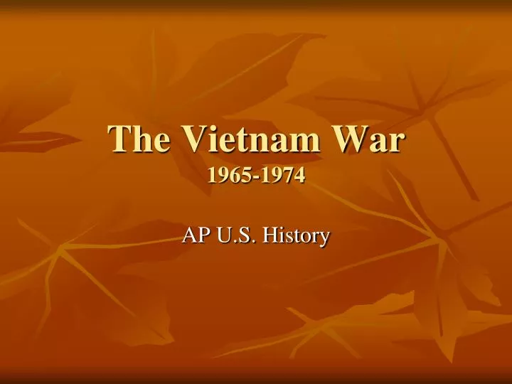 the vietnam war 1965 1974