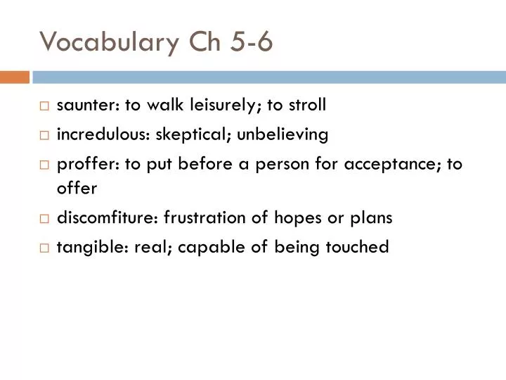 vocabulary ch 5 6