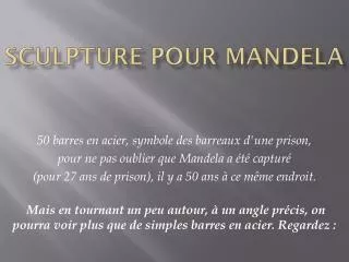 sculpture pour mandela