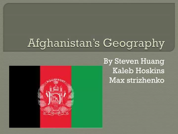 afghanistan s geography