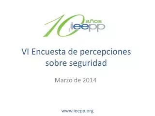 vi encuesta de percepciones sobre seguridad