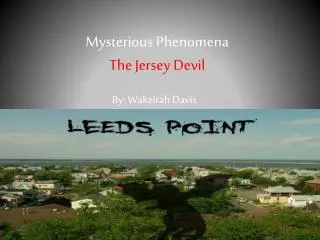 Mysterious Phenomena The Jersey Devil