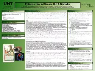 Epilepsy: Not A Disease But A Disorder