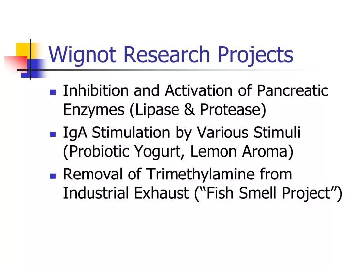 wignot research projects