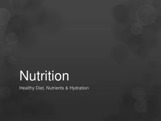 Nutrition