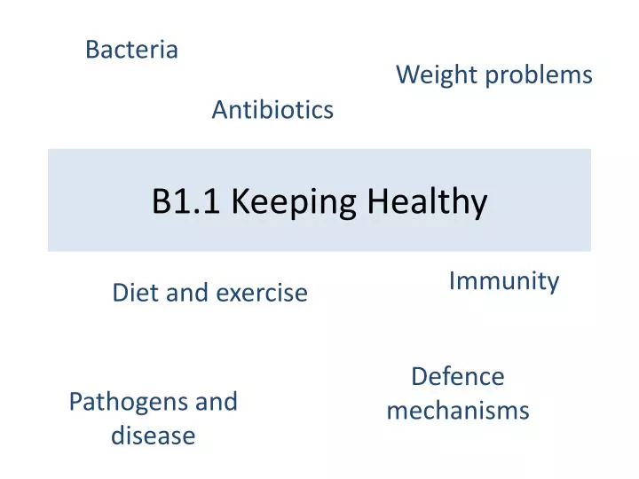 b1 1 keeping healthy