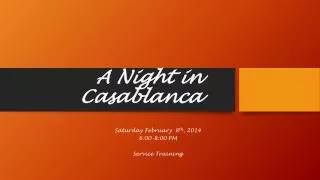 A Night in Casablanca