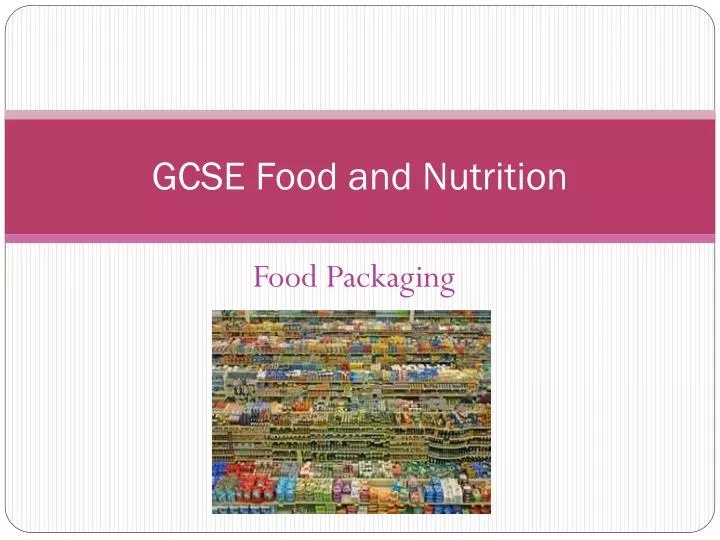 gcse food and nutrition