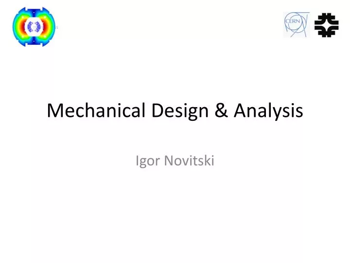 mechanical design analysis