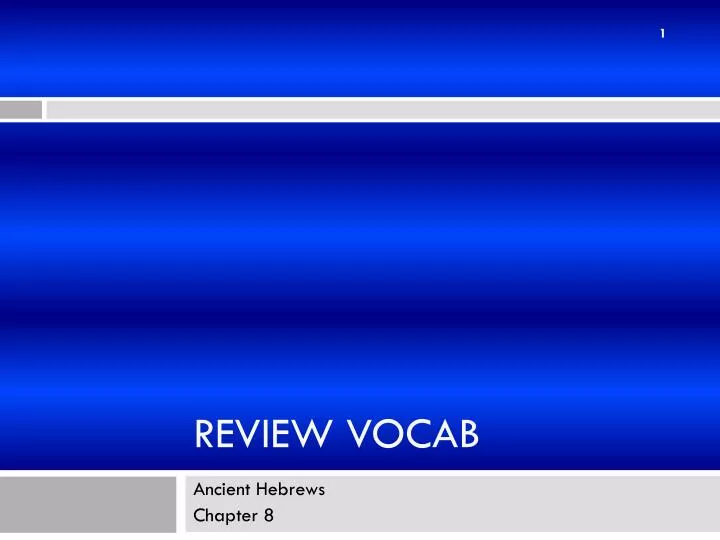 review vocab