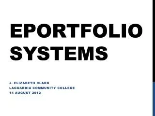 ePortfolio Systems