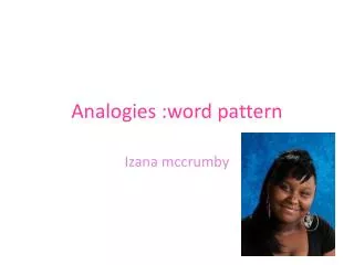 analogies word pattern