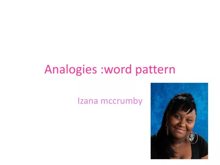 analogies word pattern