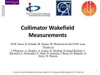 Collimator Wakefield Measurements