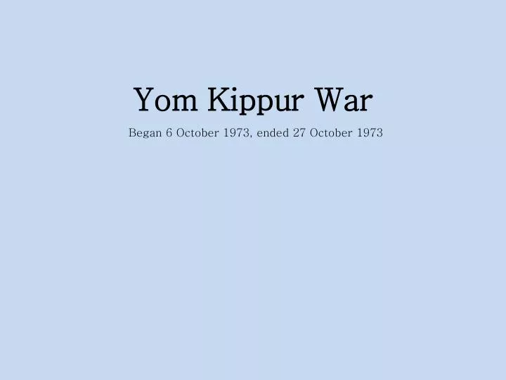 yom kippur war