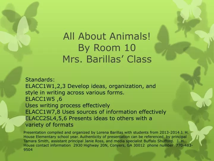 all about animals by room 10 mrs barillas class