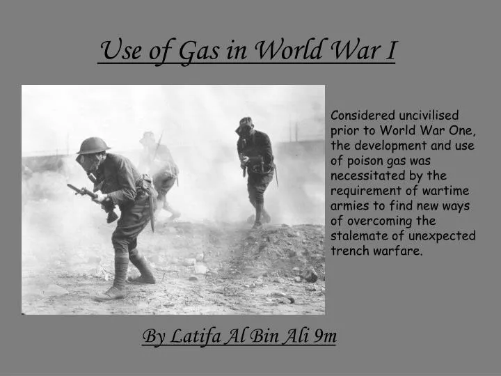 use of gas in world war i