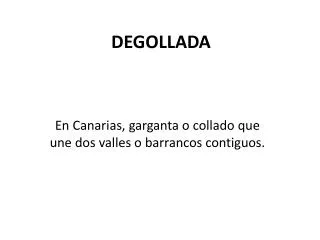 degollada