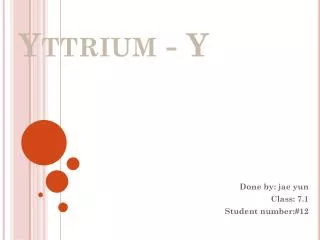 Yttrium - Y