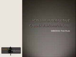 Igd 110 interactive Games Fundamental