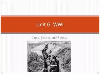 Unit 6: WWI