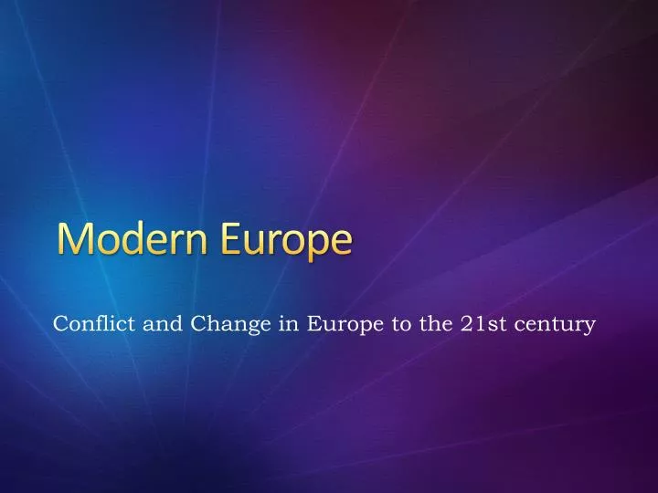 modern europe