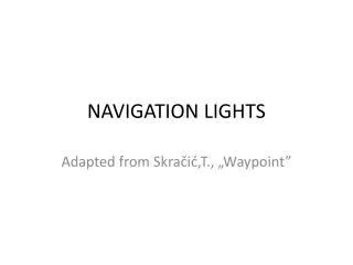 NAVIGATION LIGHTS