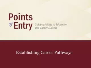 Establishing Career Pathways