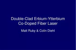 Double-Clad Erbium-Ytterbium Co-Doped Fiber Laser