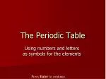The Periodic Table - slide 1