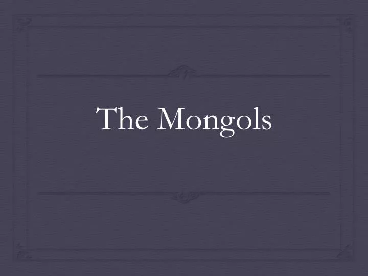 the mongols